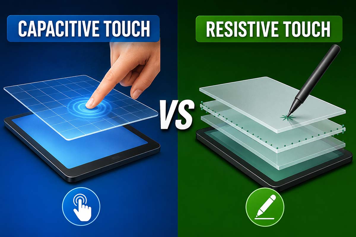 Capacitive (PCAP) vs Resistive Touch for Industrial Displays